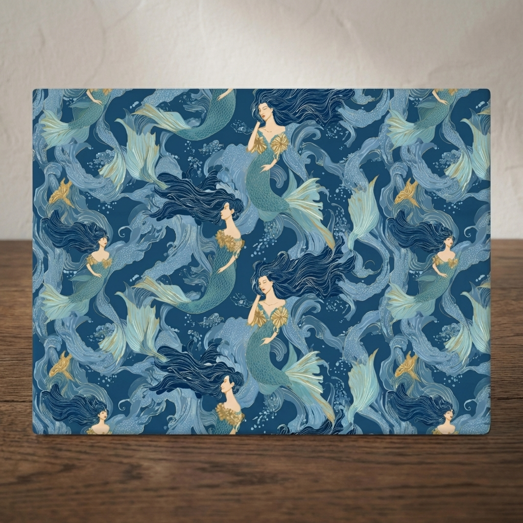 Daughters of the Deep – Mermaids Print – Stonemax Chopping Board