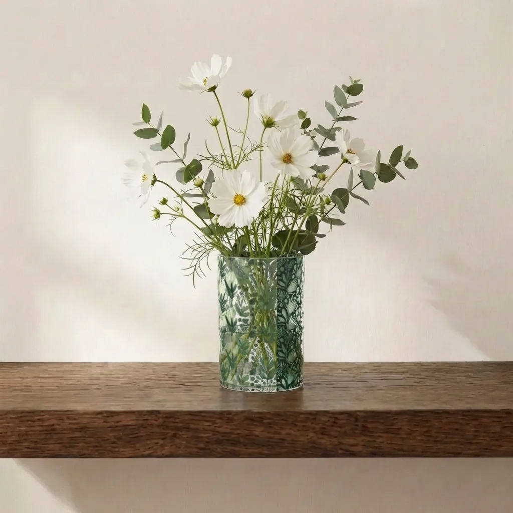 Botanical Glass Vase — Garden in Green